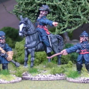 Union Characters Howard Mounted, Chamberlain and Vincent on foot.