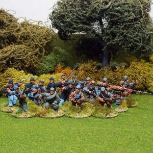 Skirmish line including command kepi.