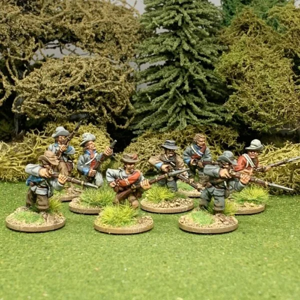 Skirmish line in slouch,