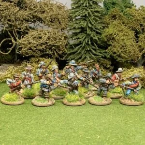 Skirmish line in slouch,