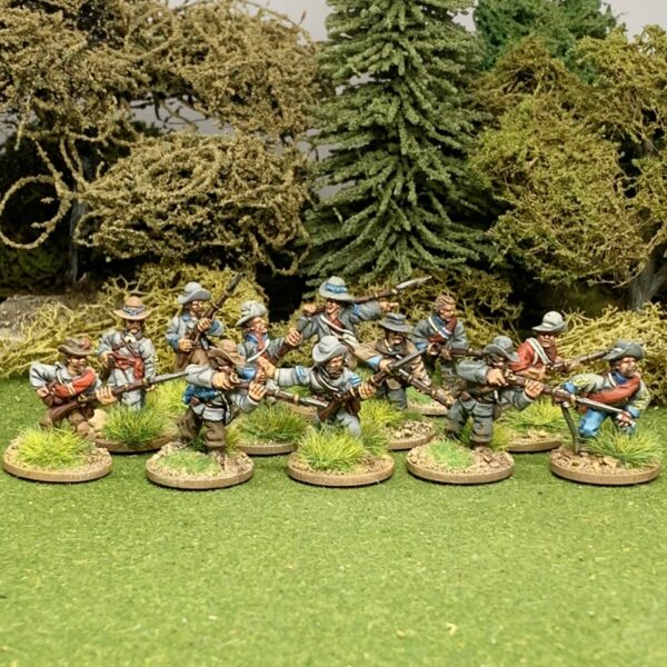 Skirmish line in slouch,