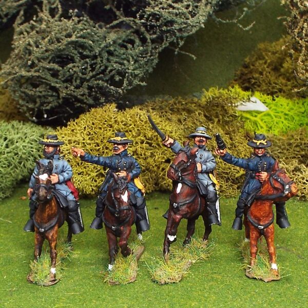 Mounted infantry officers wearing Slouch Hat.