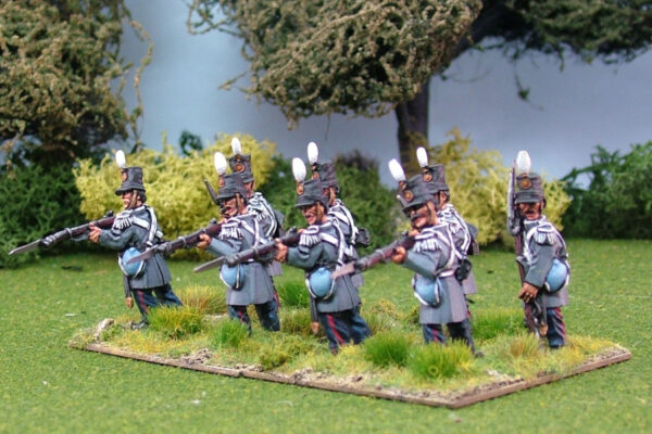 Militia or Early War Volunteers Firing Line. Shako and Epaulettes.