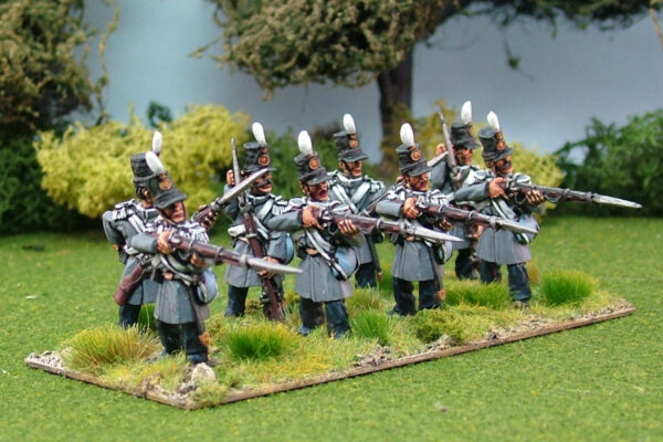 Militia or Early War Volunteers Firing Line. Shako and Epaulettes.