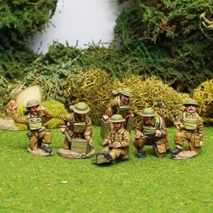 2 pdr Anti Tank Gun crew ( 6 figures ).