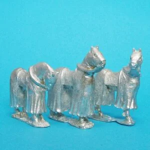 Early Medieval Barded Standing Horses