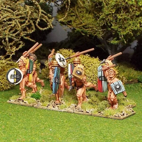 Celt or Gallic Naked warriors (a) with Javelins