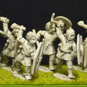 Celt or Gallic Clothed warriors (a) with Mixed Weapons