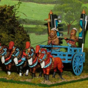 4 Horse Heavy Chariot with Standing Horses.