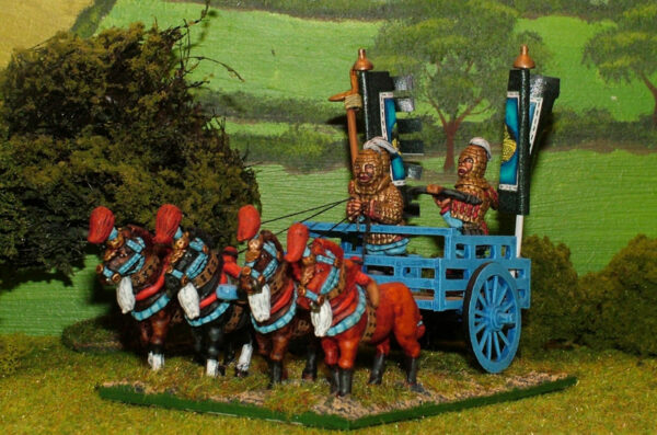 4 Horse Heavy Chariot with Standing Horses.