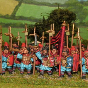 Unarmoured spearmen.