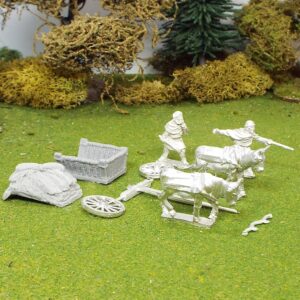 Dark Age Whicker Cart, Hay and Spoked Wheels