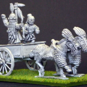 Shang 2 horse chariot with noble firing bow.