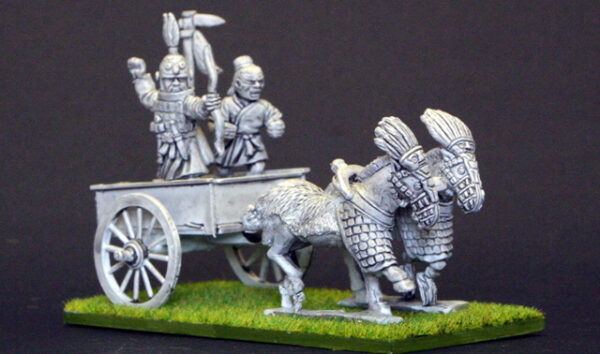 Shang 2 horse chariot with noble firing bow.