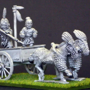 Shang 2 horse chariot with noble thrusting spear.