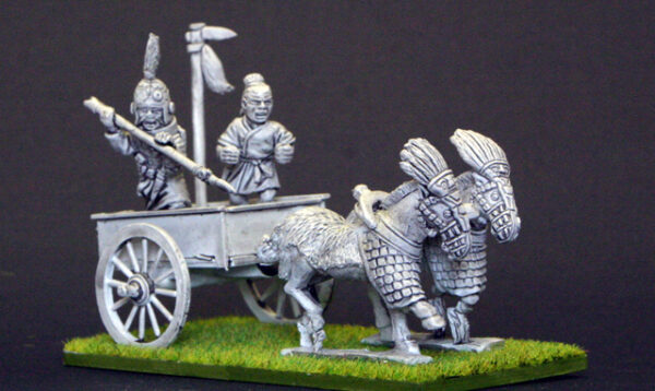 Shang 2 horse chariot with noble thrusting spear.