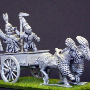 Shang 2 horse chariot and with noble with spear.