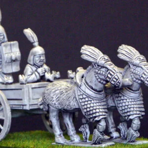 Zhou 2 horse chariot Noble with hand weapon.