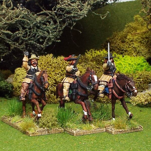 Armoured Troopers with sword, Brimmed Hat, Galloping Horses.