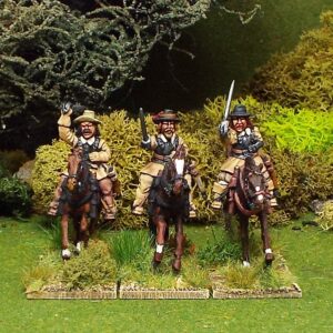 Armoured Troopers with sword, Brimmed Hat, Galloping Horses.