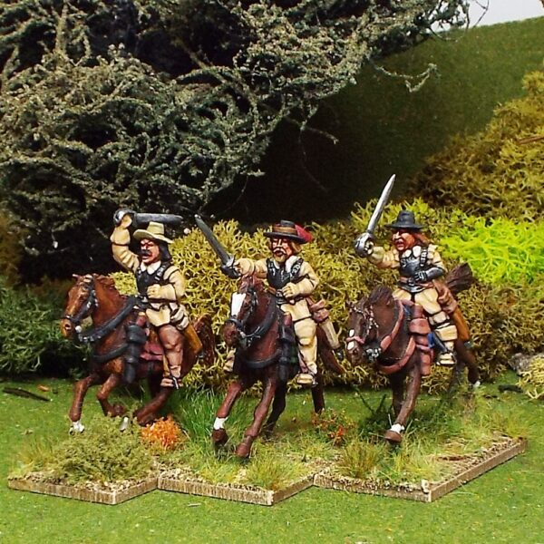 Armoured Troopers with sword, Brimmed Hat, Galloping Horses.