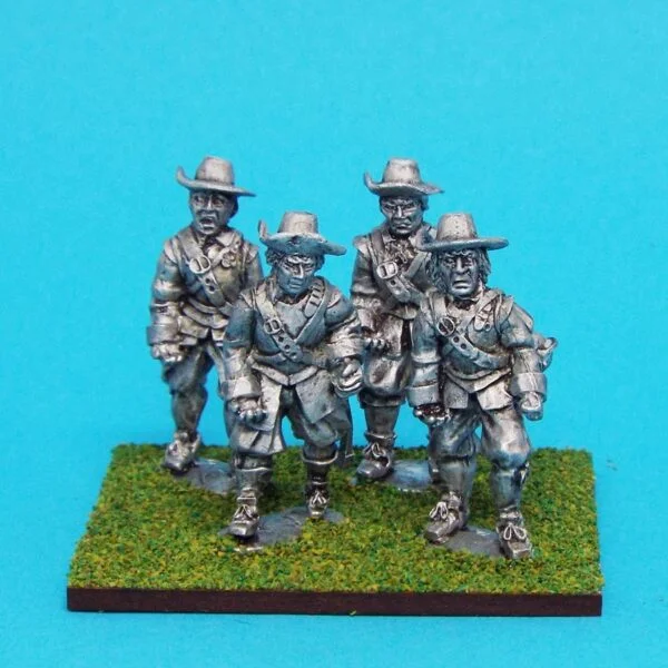 Armoured Pikemen Marching Wearing Brimmed Hat