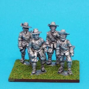 Armoured Pikemen Marching Wearing Brimmed Hat