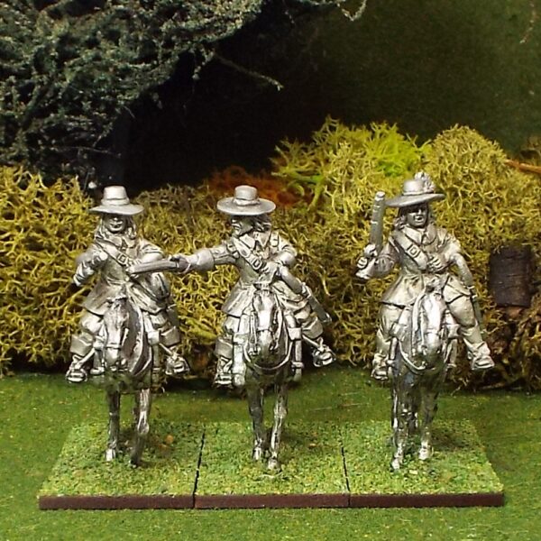 Troopers with Pistols, Buff Coat, Brimmed Hat Walking Horses.