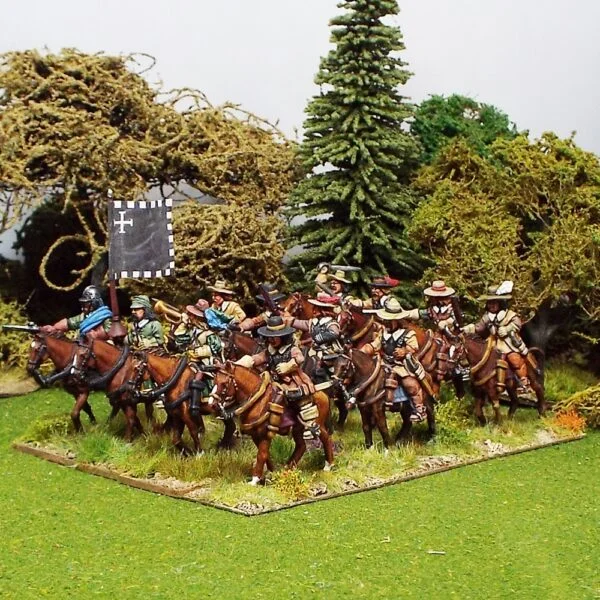 Armoured Cavalry with Pistol wearing Brimmed Hat.