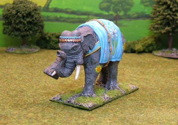 Indian Elephant without tower leg raised