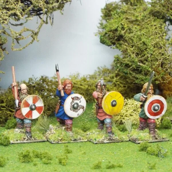 Duguth shieldwall. Duguth shieldwall. Contains 4 figures , shields and assorted weapons.