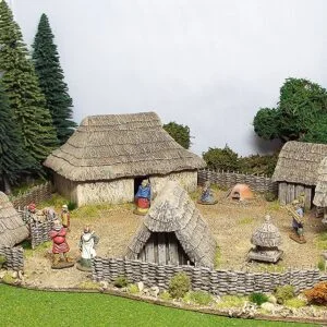 This set includes the Dark Age (Saxon) Farmstead and the Dark Age Villagers. Can be used for any Dark Age or Early Medieval periods.