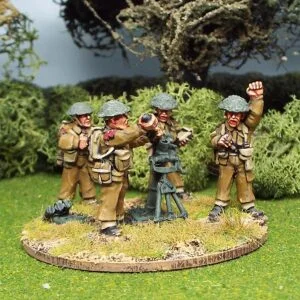 British 3" Mortar and 4 crew.