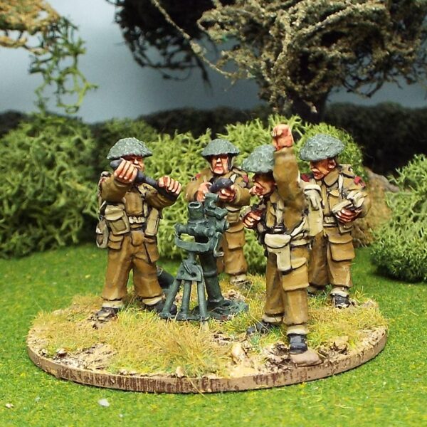 British 3" Mortar and 4 crew.