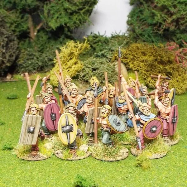 Germanic warriors with spears