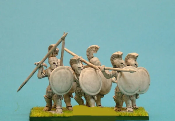 Greek Hoplites attacking over arm.