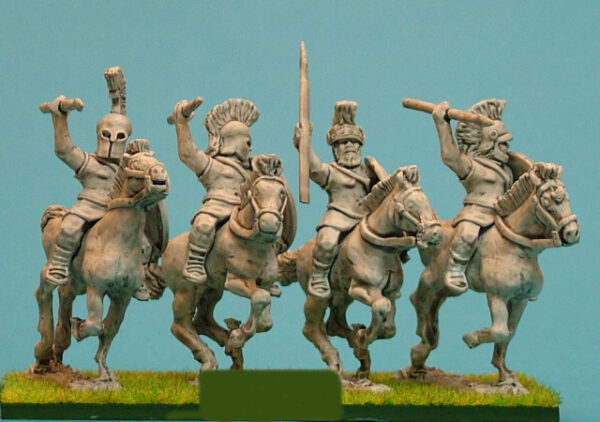 Heavy cavalry with javelins and shield.