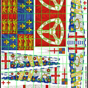 English banners for the Hundred years war.