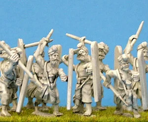 Skirmishers with javelin and tower shield.