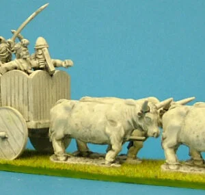 War Wagon with 4 oxen and 6 crew.