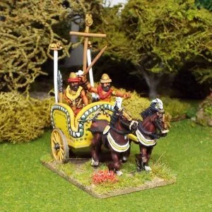 General in Light Chariot with Standard Bearer.