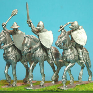 Mounted Knights, sword arm raised unbarded horses III.