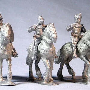 Mounted Knights Unbarded Horses