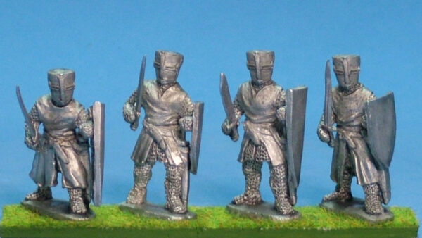 Foot knights with hand weapons