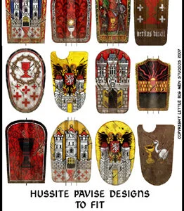 Late Medieval  Hussite Pavisse Designs.