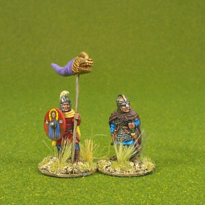 Romano British Warlord and standard on foot.