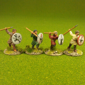 Romano British Javelin men bare headed.