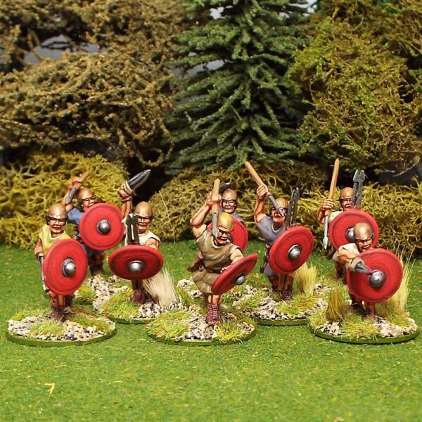 Republican Roman Velites wearing helmets.