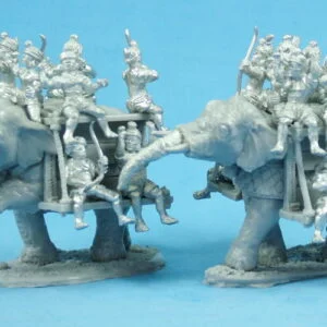 Elephants with side platforms (2 pack) including mahout.