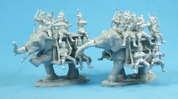 Elephants with side platforms (2 pack) including mahout.